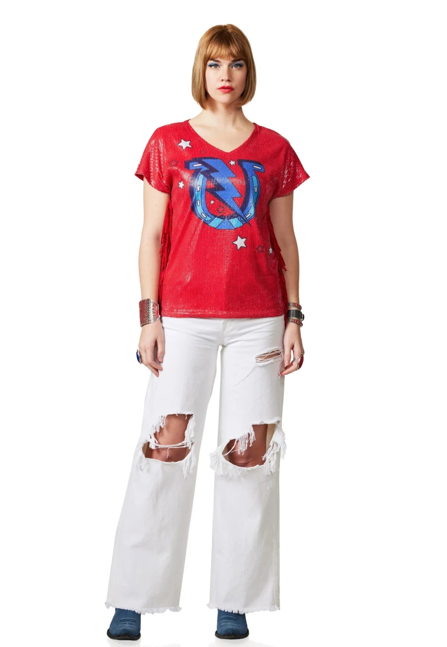 DOUBLE D RANCHWEAR HORSESHOE HEAVENS TOP