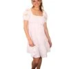 S'EDGE GAUZE LACE SLEEVE DRESS