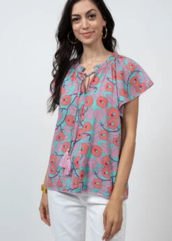 IVY JANE FLUTTER SLEEVE BLOUSE