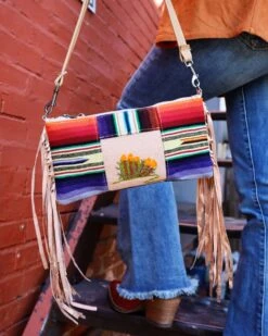 TOTEM SMALL WITH FRINGE CACTUS CROSSBODY