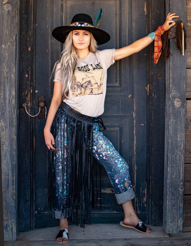 AGAVE SKY COWHIDE SLIDE SANDAL- CHOCOLATE - Image 3