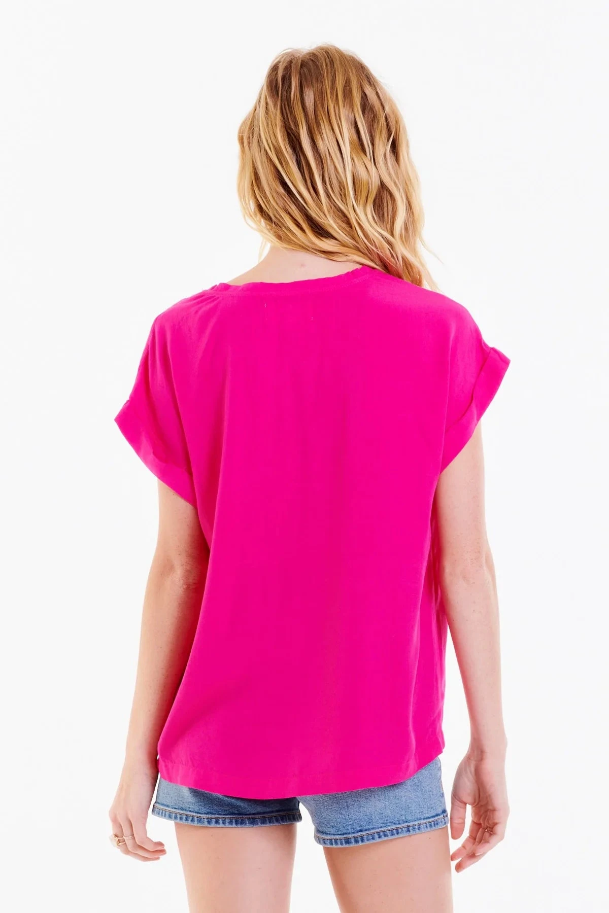DEAR JOHN CAMILA DROP SHOULDER TOP BEET ROOT - Image 3