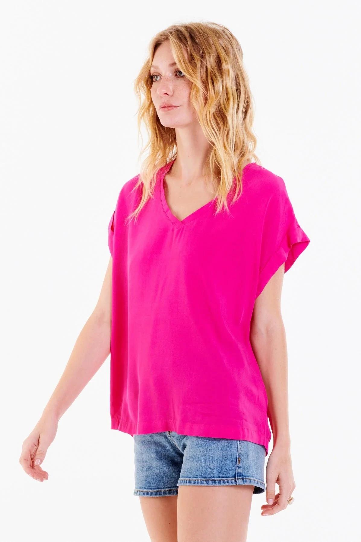 DEAR JOHN CAMILA DROP SHOULDER TOP BEET ROOT - Image 4