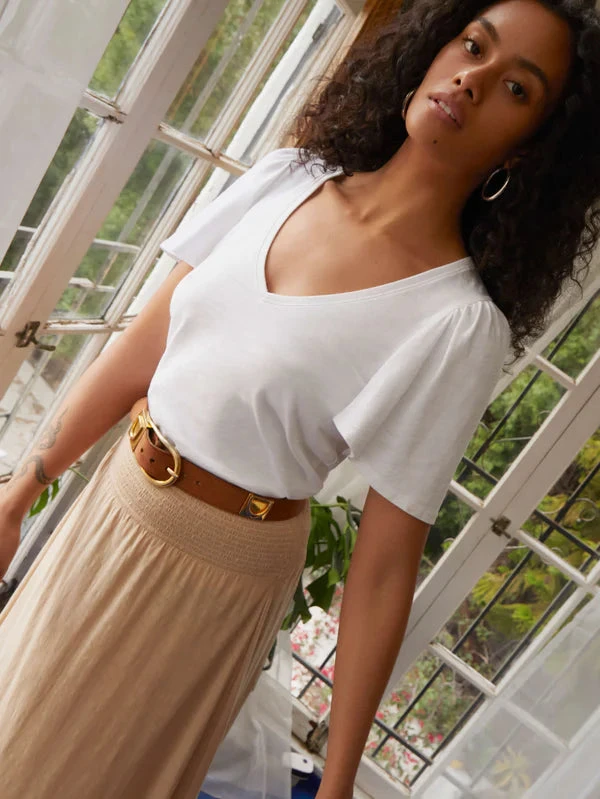 NATION VICKY FLUTTER SLEEVE TOP