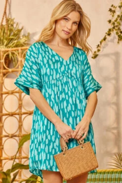 GRASS IS GREENER MINI DRESS