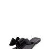 JEFFREY CAMPBELL SUGARY JELLY WITH BOW SANDAL- BLACK SHINY