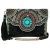 MARY FRANCES TURQUOISE JOURNEY HANDBAG